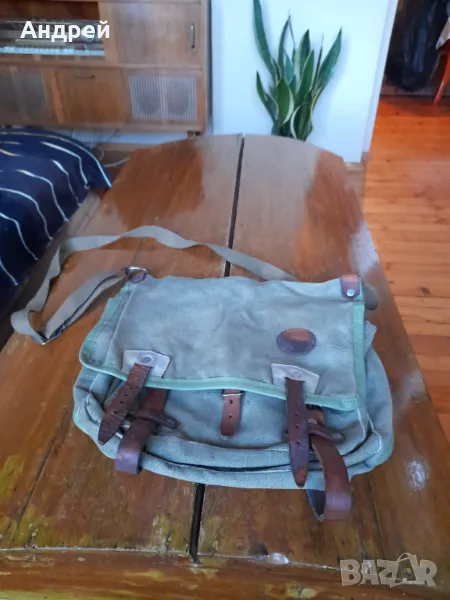 Стара брезентова чанта #20, снимка 1
