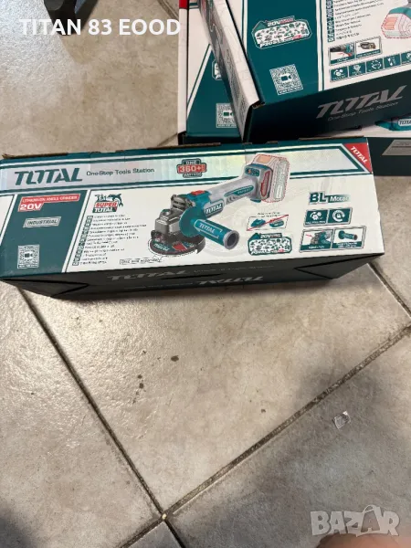 Акумулаторен безчетков ъглошлайф TOTAL 20 V, Ф 115 мм, без батерия, снимка 1