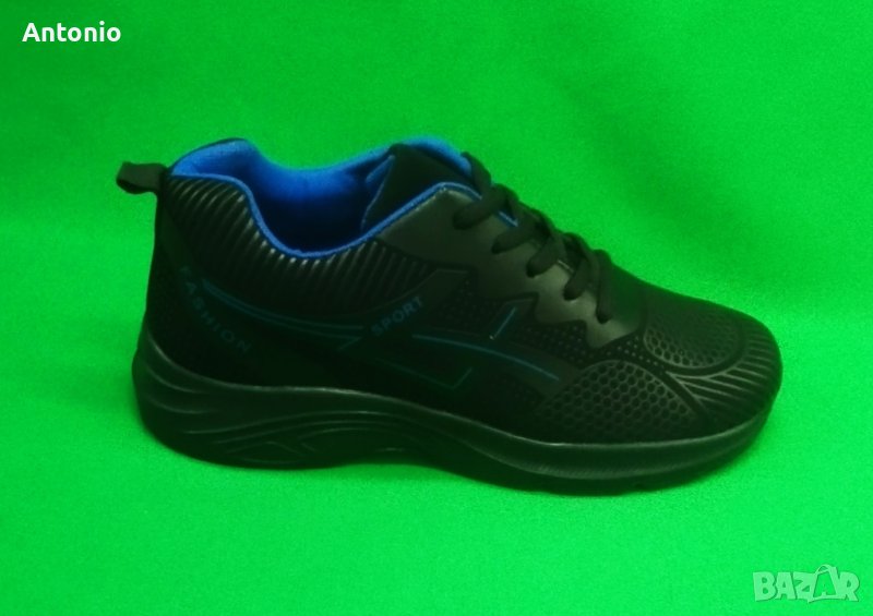 Юношески маратонки 2783 в черно и синъо, снимка 1