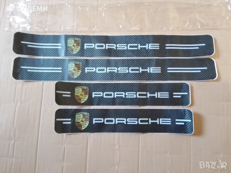 Карбонови стикери за прагове на автомобил Порше Porsche , снимка 1