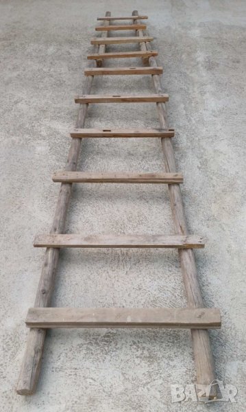 Дървена стълба със 10 стъпала 3,85 метра, снимка 1