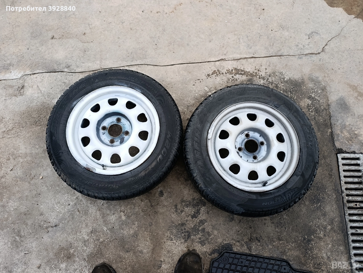 Зимни гуми с джанти 185/65R14 4x100, снимка 1