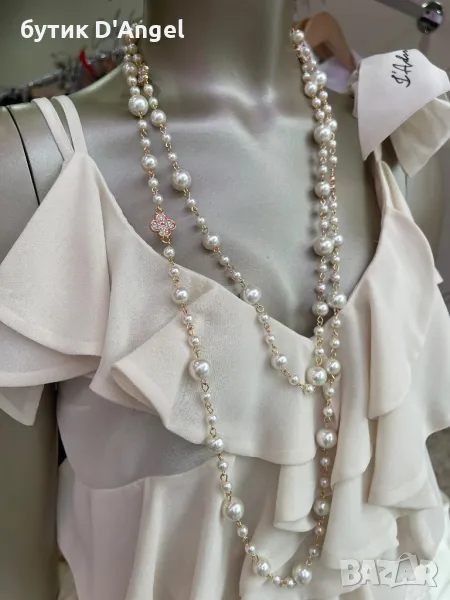Дълго колие с перли, снимка 1