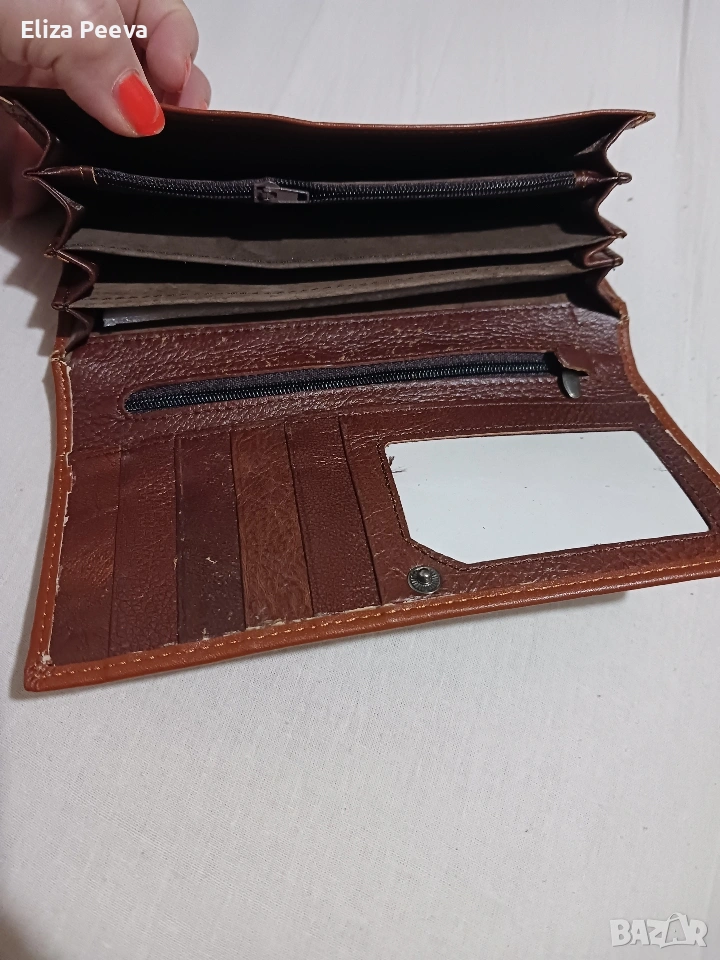 Дамско портмоне от естествена кожа, снимка 1
