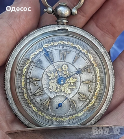 Старинен сребърен Османски джобен часовник , снимка 9 - Антикварни и старинни предмети - 51264841