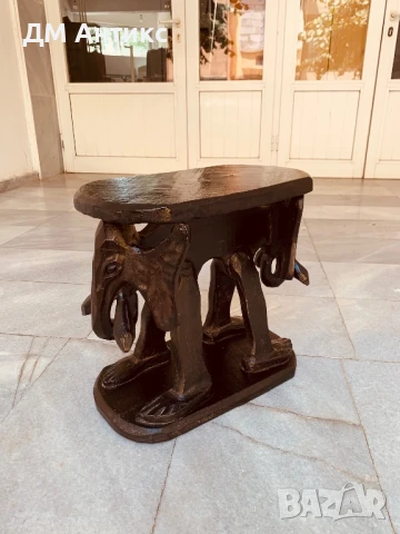 Африканска ръчно изработена масичка от масив