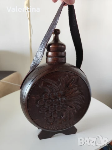 Дървена кумова бъклица , снимка 2 - Антикварни и старинни предмети - 50720216