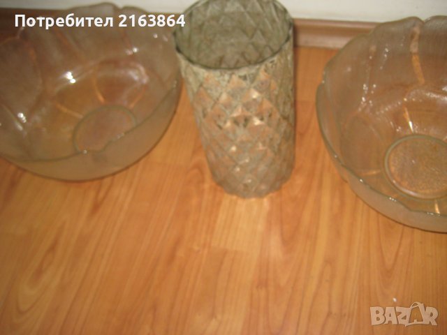 стъклени купи и ваза, снимка 6 - Сервизи - 38231126