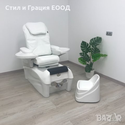 Стол за спа педикюр/маникюр/масаж + табуретка Omega - бял-черен, снимка 3 - Педикюр и маникюр - 31117999