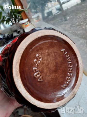 Страхотна голяма ваза кана немска керамика, снимка 6 - Антикварни и старинни предмети - 39827236