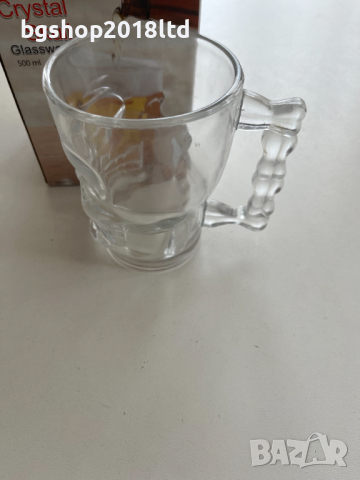 Череп - стъклена халба за бира, снимка 2 - Чаши - 44512897