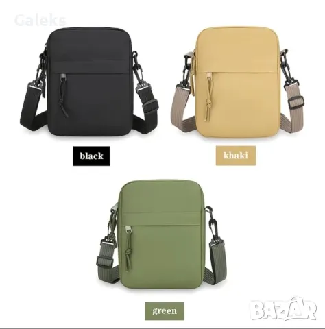 Компактна, Елегантна и Стилна Мъжка универсална черна чанта с презрамки!, снимка 3 - Чанти - 50222812