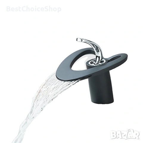 Мивка - смесител, монтаж върху плота на мивката, с една дръжка, черен