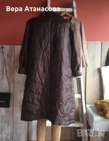 🤎🤎🤎 Олекотено дълго яке в кафяв цвят🥾 м/л💄, снимка 2 - Якета - 52564668