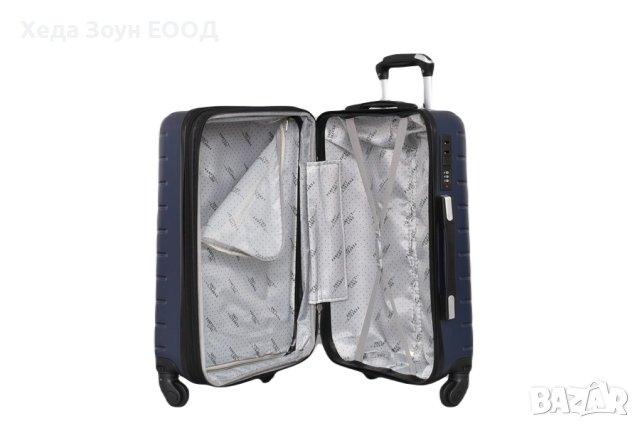 Куфар ABS малък 55 х 37 х 23см / Черен/Син/Сив с махащи се колелца, снимка 5 - Куфари - 40852516
