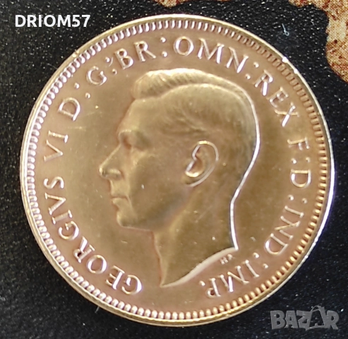 Монета Великобритания - 1 бр.› Крал Джордж VI (1942), снимка 2 - Нумизматика и бонистика - 51471983