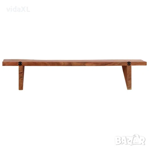vidaXL Рафтове за стена, 2 бр, 90x20x18 см, акация масив, снимка 5 - Етажерки - 56146452