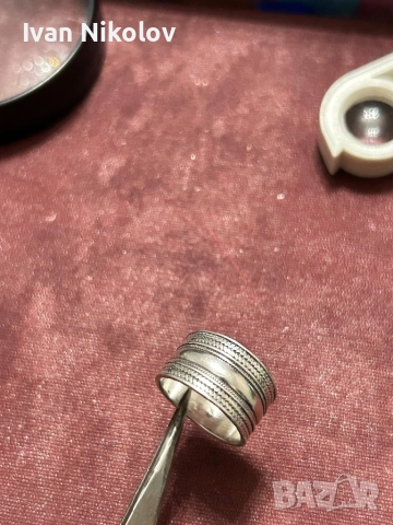 Дамска сребърна халка, снимка 5 - Пръстени - 52850988