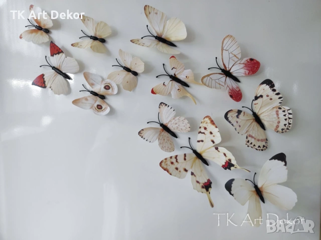 3D пеперуди (декорация, стикери), снимка 11 - Декорация за дома - 53895725