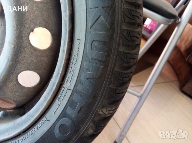  ГУМИ-  4 броя НА ЕДНА СЕДМИЦА Kumho 185/55 R 14 с метални джанти, снимка 11 - Гуми и джанти - 37216365