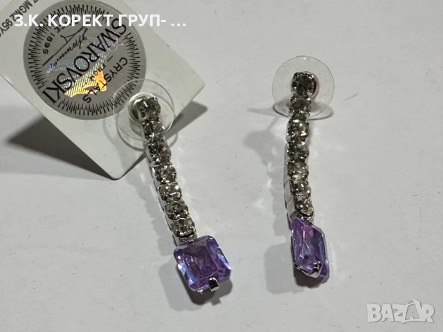 Комплект колие и обеци с кристали Swarovski, снимка 6 - Бижутерийни комплекти - 50842348