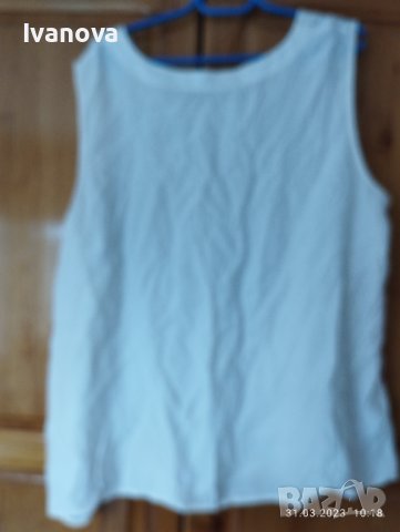 Продавам макси потник от естествена коприна цвят екрю, снимка 2 - Потници - 40201872