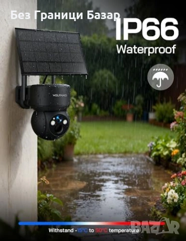 Нова Соларна 4G охранителна камера 2K HD нощно виждане IP66 за дом двор, снимка 7 - IP камери - 53008336