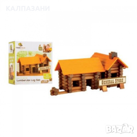 Дървена къща - Lumberjax General Store Real Wood Building Log Set  165 ч 2022, снимка 2 - Конструктори - 36494336