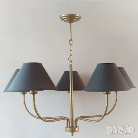 Модерен метален черен класически полилей,осветление за хол,трапезария,спалня,шаби шик лампа,рустик , снимка 6 - Лампи за таван - 46319775