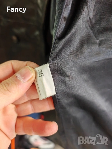 Черно кожено дамско манто, снимка 10 - Палта, манта - 53162266