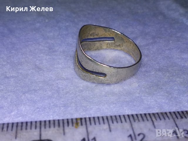 СТАР СРЕБЪРЕН АЖУРЕН ВИНТИДЖ ПРЪСТЕН ОКСИДИРАНО СРЕБРО 925 РЪЧНА ИЗРАБОТКА 40094, снимка 8 - Антикварни и старинни предмети - 42762132