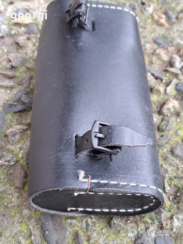 ретро чантичка за велосипед от естествена кожа 29/5, снимка 3 - Части за велосипеди - 52580812