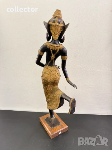 Голяма бронзова фигура на  Тепаном / „храмова танцьорка“ №8101, снимка 6 - Антикварни и старинни предмети - 54194110