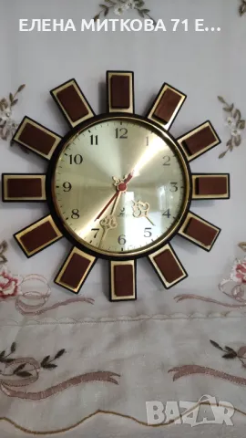 Jaz старинен френски масивен стенен часовник от месинг и дърво, снимка 3 - Антикварни и старинни предмети - 47475904