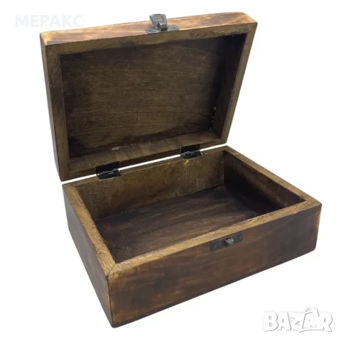 Голяма дървена кутия с керамична глазура – 20 × 15 × 7,5 см, снимка 4 - Други - 56223817