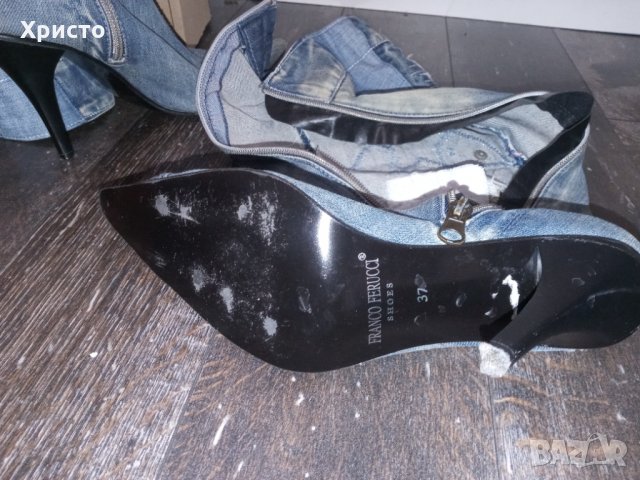 Дънкови чизми FRANCO FERUCCI,номер 37, снимка 8 - Дамски обувки на ток - 35295165