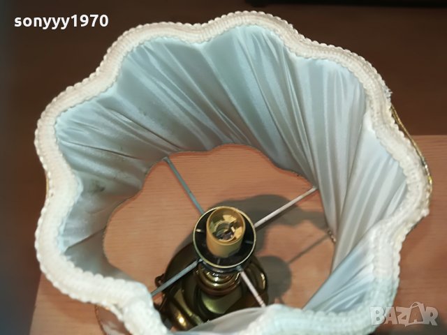 нощна лампа-мед/месинг-внос швеция 35х22см, снимка 14 - Колекции - 29850261