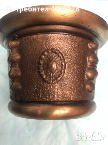 продавам старинно бронзово хаванче с чукало, снимка 3 - Антикварни и старинни предмети - 54073571