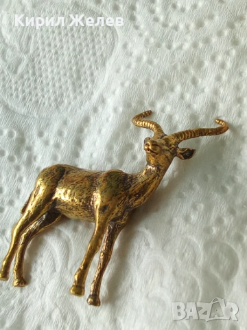 Бронзова фигурка на тибетската антилопа 44638, снимка 2 - Колекции - 54173229