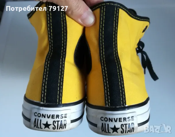 Високи жълти кецове Converse, снимка 3 - Кецове - 56552039
