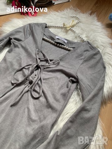 Велурено боди, снимка 2 - Блузи с дълъг ръкав и пуловери - 30157439
