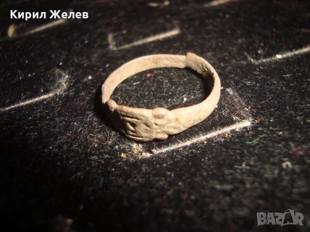 МНОГО СТАР 19 век ПРЪСТЕН с БУКВА Б МАЙСТОРСКА РЪЧНА ИЗРАБОТКА 100% АВТЕНТИЧЕН ВИД 19377, снимка 5 - Пръстени - 32088832
