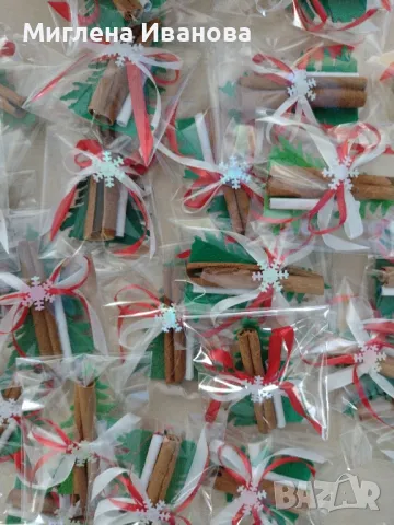 Коледни и новогодишни късмети с канелени пръчици , снимка 2 - Коледни подаръци - 34992759