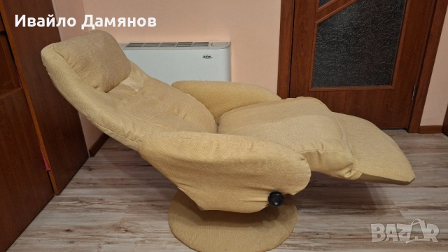 Релакс стол / Релакс кресло Optima - бежов , снимка 5 - Дивани и мека мебел - 52530754