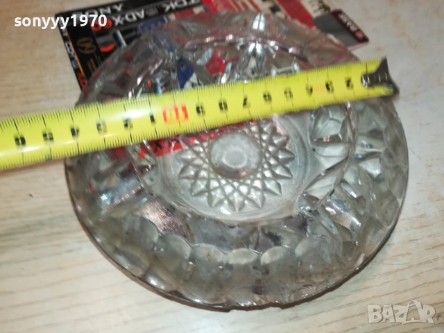 СТЪКЛЕН ГОЛЯМ МАСИВЕН ПЕПЕЛНИК 0709251654LCHERY, снимка 11 - Антикварни и старинни предмети - 51634027