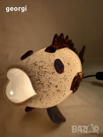 Стъклена риба лампа Murano  30/1, снимка 10 - Настолни лампи - 39146449