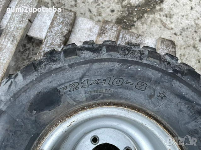 8 цола Задни Джанти 4х100 за ATV Yamaha Blaster 8J гуми 21х10-8, снимка 4 - Гуми и джанти - 53157018