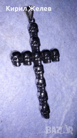 НЕО - ГОТИК АРТ НАГРЪДЕН СРЕБРИСТ КРЪСТ НЕРЪЖДАЕМА СТОМАНА 34550, снимка 3 - Колиета, медальони, синджири - 39067640