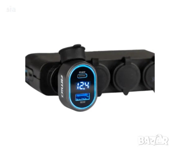 Бързо зарядно за кола, LED дисплей, напрежение 3.0, PD30W