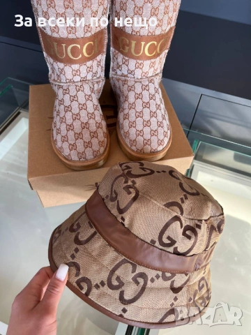 Gucci Дамски Боти 👢👒 Дамска Шапка Гучи - Различни Цветове Код SK553, снимка 3 - Дамски боти - 53050816